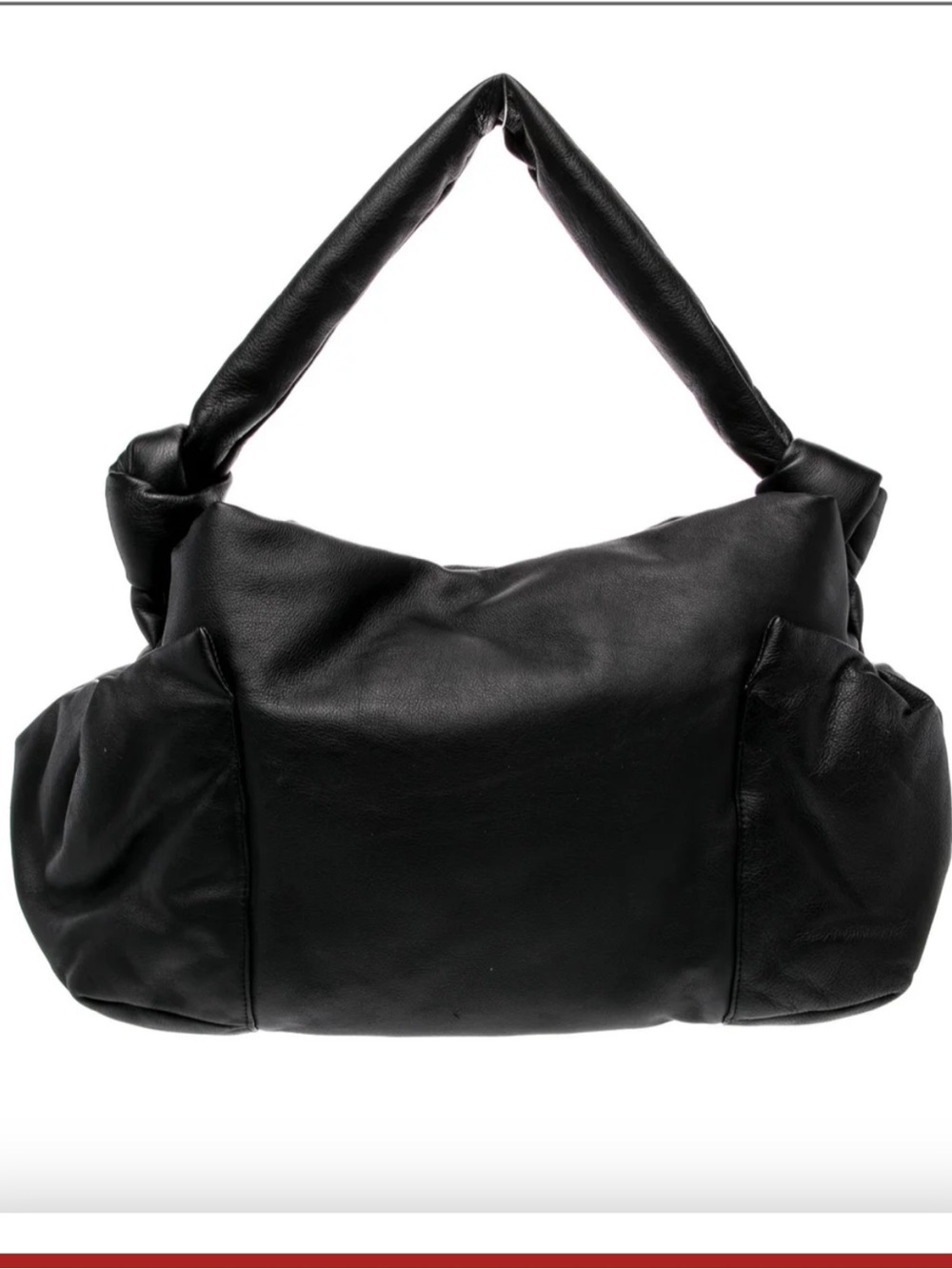 DOROTHEE SCHUMACHER Puffy Soft Calfskin Black Knotted Hobo! Large! New! - Picture 3 of 12